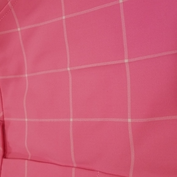 💕TRINA TURK💕 Carillo Pant ~ Windowpane Tropical Suiting Candy Pink 14 NWT - Picture 13 of 16